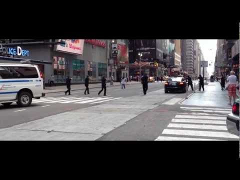 time square - An emotionally distrubed man pulls a huge knife on an NYPD officer and a chase ensues down 7th Avenue starting at 44th Street with NYPD officers at gunpoint....