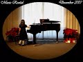 Music Recital, Winter 2007:  Juliet & Analiese, Piano Duet