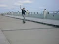 Korben Primeaux manuals the pedestrian bridge in Nashville