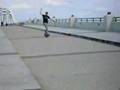 Korben Primeaux manuals the pedestrian bridge in Nashville