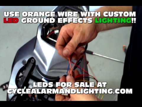 how to install motorcycle alarm system bought from cyclealarmandlighting.com on 2007 yamaha r6