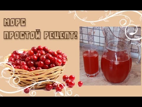 Морс " ВИТАМИННЫЙ "без варки. Морс из брусники и клюквы! Очень быстро и вкусно!