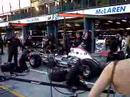 McLaren practicing their pit stops McLaren practicing their pit stops