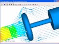 Flow moving poppet valve in hydraulic system CFD
