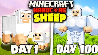 I Survived 100 Days As A Sheep  Minecraft Hardcore