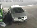 accidente en una gasolinera
