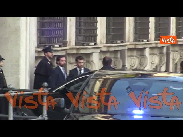 Il presidente dell'Ucraina Zelensky arriva a Palazzo Chigi per incontrare la premier Meloni