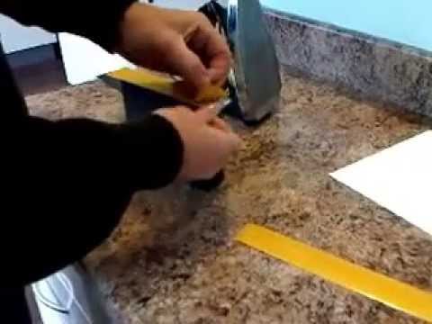 how to fit worktop edging strip