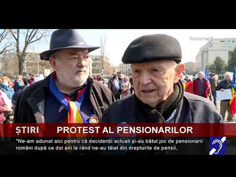Protest al pensionarilor în fața Guvernului