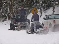 I recommended that Ken just back up to a snow bank like I did but him and jeff wanted to maybe pick the sled up a few more times. Snowmobiling, snow machine 08 rev xp, Mt Baker, WA