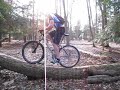 Tim over new tree at Kennerdell