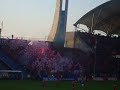 Lech Pozna? - Widzew ?�d? 2007 Oprawa kibic�w Widzewa(Flagi)