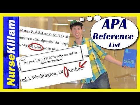 how to provide a reference list