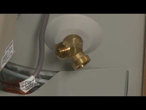 how to drain hot water heater gas