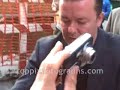 Ricky Gervais  - Signing Autographs at David Letterman