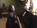me on piano enjoying a favorite song. 

here are the lyrics; he can turn the tides and calm the angry sea
he alone decides who writes a symphony
he lights every star that makes our darkness bright
he keeps watch all through each long and lonely night
he still finds the time to hear a child's first prayer
saint or sinner call and always find him there
and though it makes him sad to see the way we live
he'll always say, 