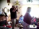 this is super funny! my aunt and uncle boxing on christmas morning!! they really got into it!