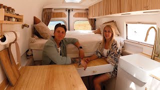 These 2 GIRLS BUILT their DREAM VAN CONVERSION | Perfect BATHROOM, Dual WATER HEATER & Neat BED by Nate Murphy