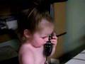 Funny Baby talks on phone