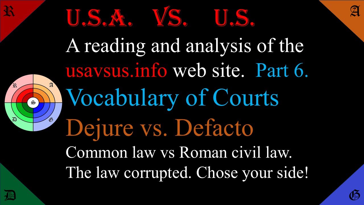 🔵🟠USA vs. US #6. Vocabulary of Courts. Dejure vs. Defacto. Chose your side! #americanlaw