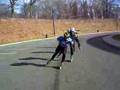 inline speed skating double push Fran
