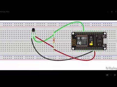 I use a ESP8266 and DS18b20 to output the temperature to the serial output on the ESP8266.
