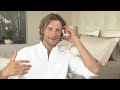 internationally renowned model gabriel aubry stars in a fall 2010 marketing campaign for home brand, charisma. aubry poses in a bed made with lush charisma l...