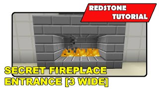Secret Fireplace Entrance 3 Wide Redstone Tutorial Minecraft