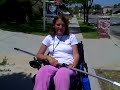 Wheelchair weeding - poison weeds Wheelchair weeding - poison weeds