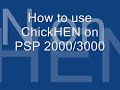 How to enable Homebrew on PSP 2000/3000 using ChickHEN