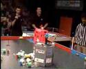 Match qualificatif n°1 de la coupe de France de Robotique, opposant PLAYBOT (club robotique de l'ensimag - telecom inpg) à l'ESEO