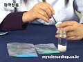 물유리와 물의 혼합액의 삼투압을 이용하여 화학 약품이 퍼지는 현상을 관찰