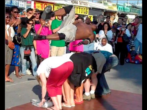 Crazy dude flips over 5 people! (6/10/09-98)