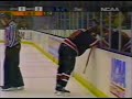Michigan's Jed Ortmeyer levels SCSU's Matt Hendricks