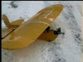 rc plane in snow