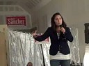 Bobbi Lopez Speaks at Mark Sanchez Office Opening