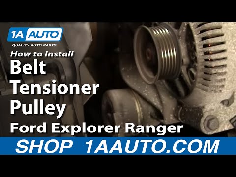 How To Install Replace Belt Tensioner Pulley Ford Explorer Ranger Mountaineer 4.0L 93-01 1AAuto.com