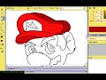 Drawing Super Mario on Macromedia Flash 8