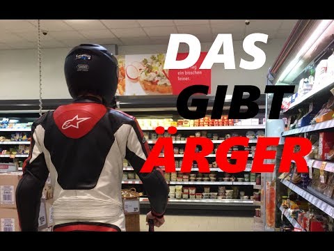 Mit Helm und Lederkombi in den Supermarkt | Ärger ? | Yamahco | Yamaha R1 48 PS