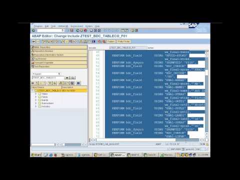 how to handle table control in bdc