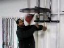dee pooler uses the (large) speed bag