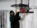 dee pooler uses the (large) speed bag