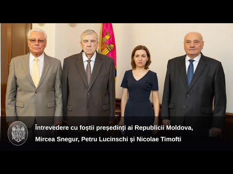 Președinta Maia Sandu i-a primit în vizită la Președinție pe trei foști președinți ai Republicii Moldova
