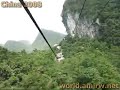 One Kilometer Zip-Line In Longgong Dong China