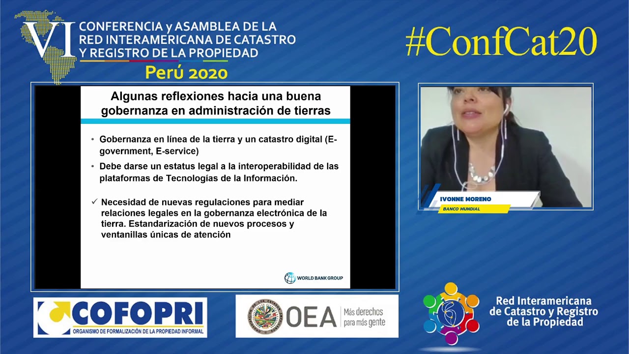 VI CONFERENCIA Y ASAMBLEA DE LA RED INTERAMERICANA DE CATASTRO Y REGISTRO DE LA PROPIEDAD