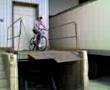 Bike jump from loading dock face plant