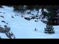 Ben jumps through some trees and over some rocks!