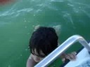 Lucas swimming in Adriatic sea, Cesenatico - Italy