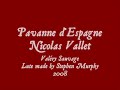 a pavan by nicolas vallet. this is a famous pavan and there are many lute (and keyboard) versions...
lute made by stephen murphy.
