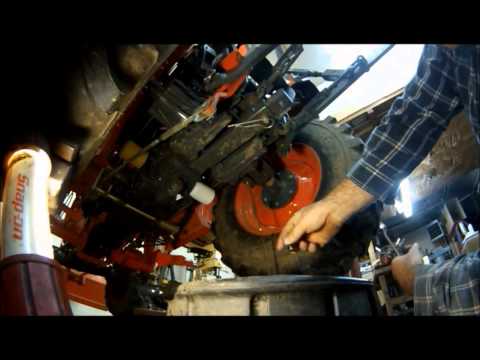 how to drain kubota fuel tank